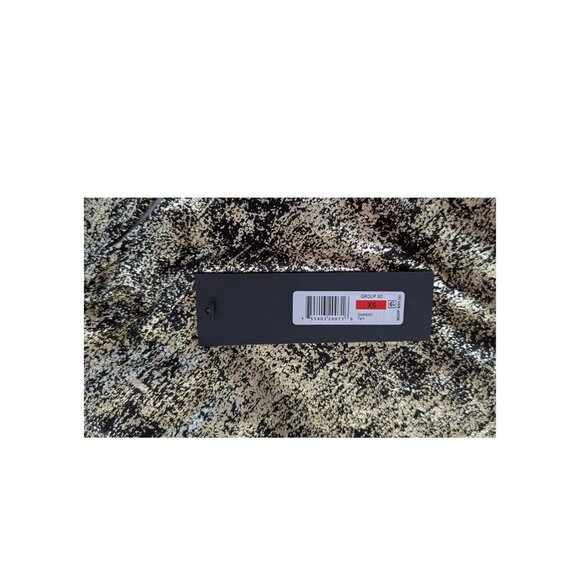 Donna Karan New York Metallic V-Neck Long Sleeve Top | Gold & Black | XS | NWT - Picture 9 of 9